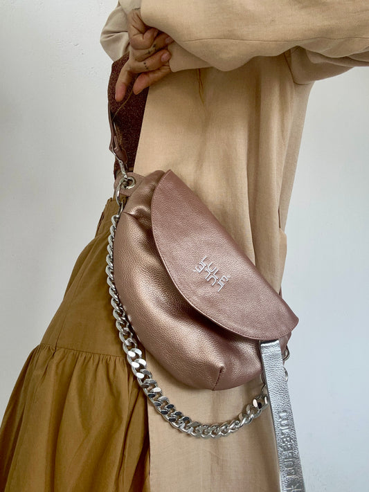 Reptilia Bag Rose Gold