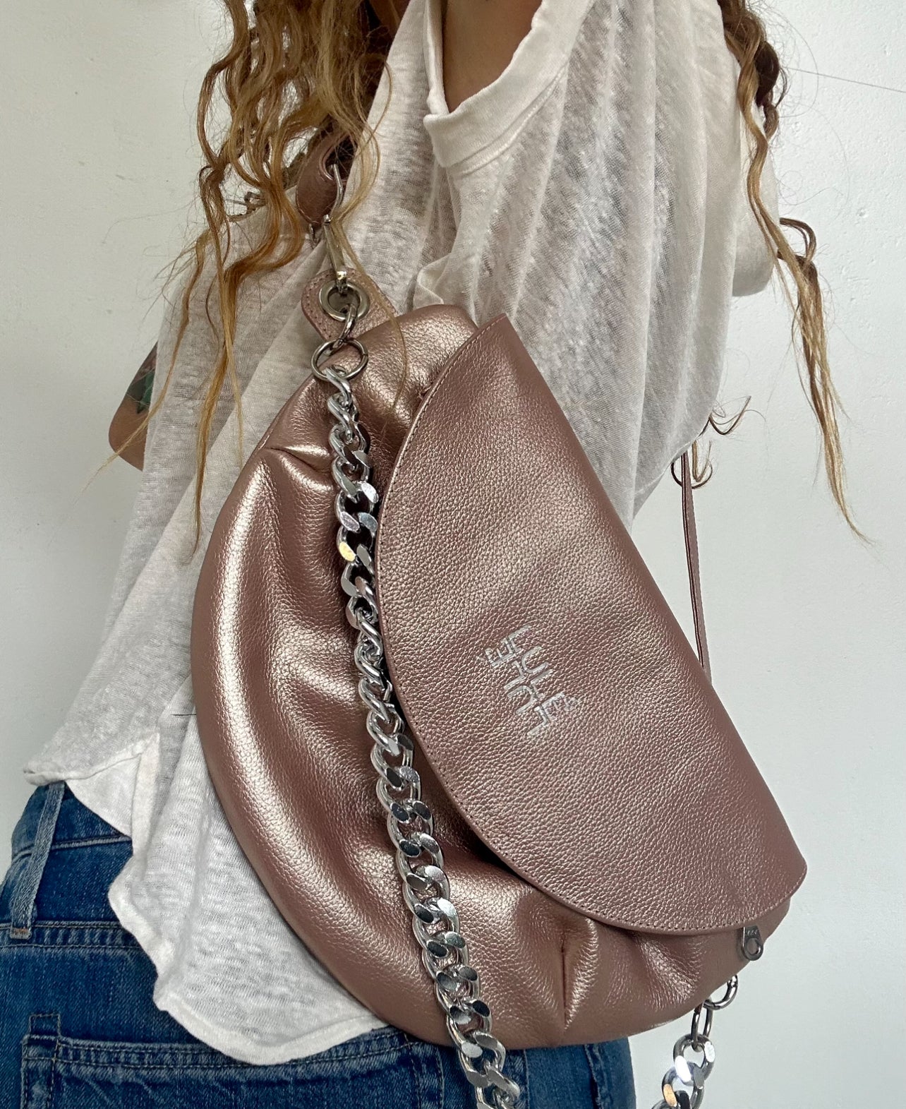 Reptilia Bag XL Rose Gold