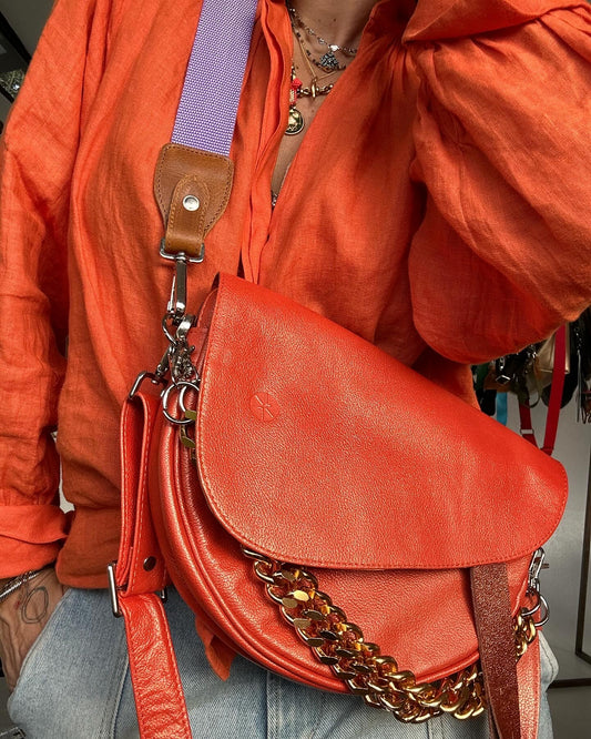 Reptilia bag Metallic orange